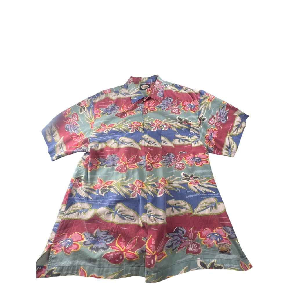 Tommy Bahama‎ Men's Tropical Floral Short Sleeve Button Up Shirt